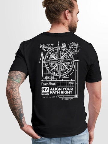 Neverless Shirt 'Compass' in Black