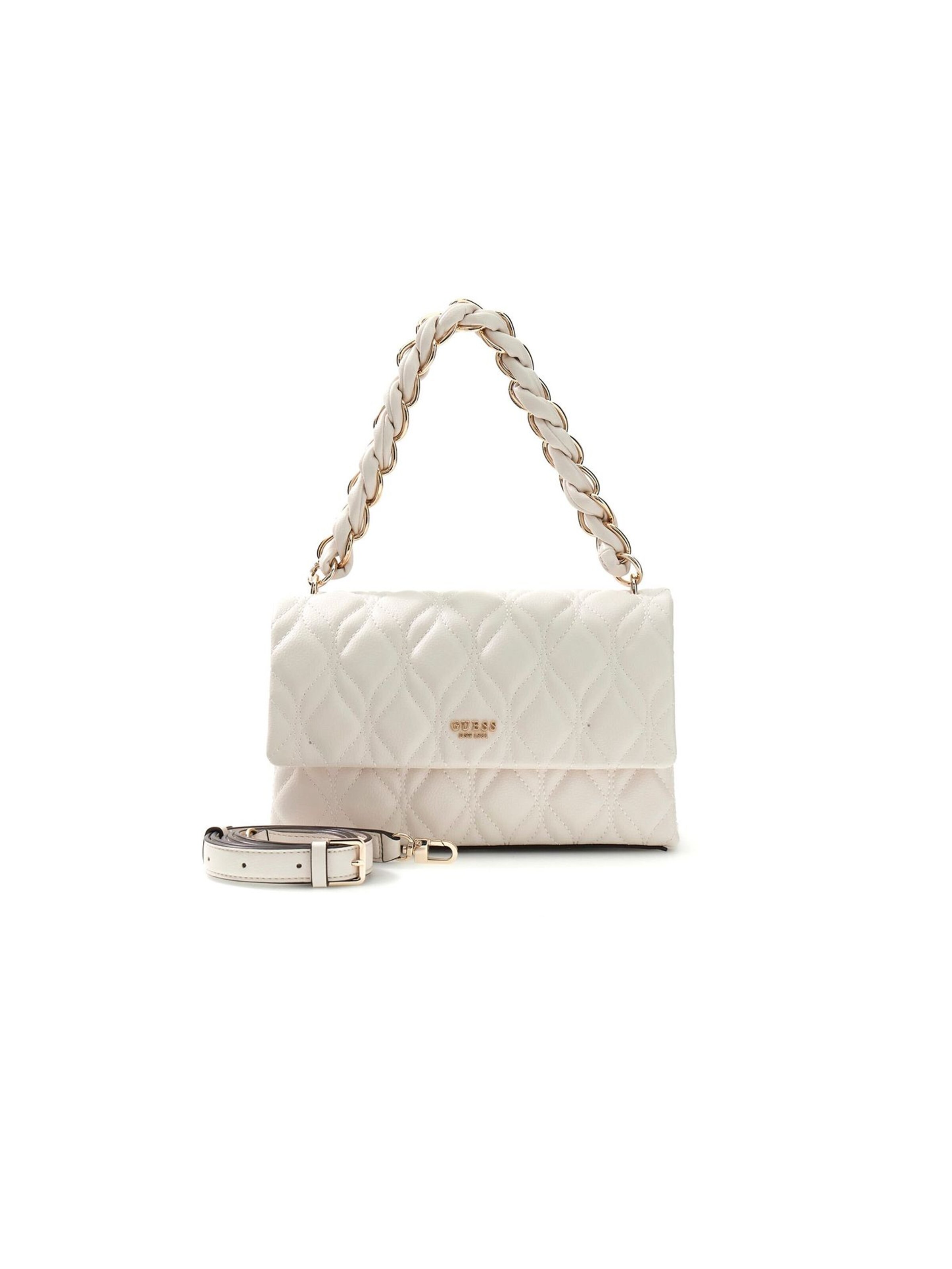 Borsa a spalla di GUESS in bianco: frontale
