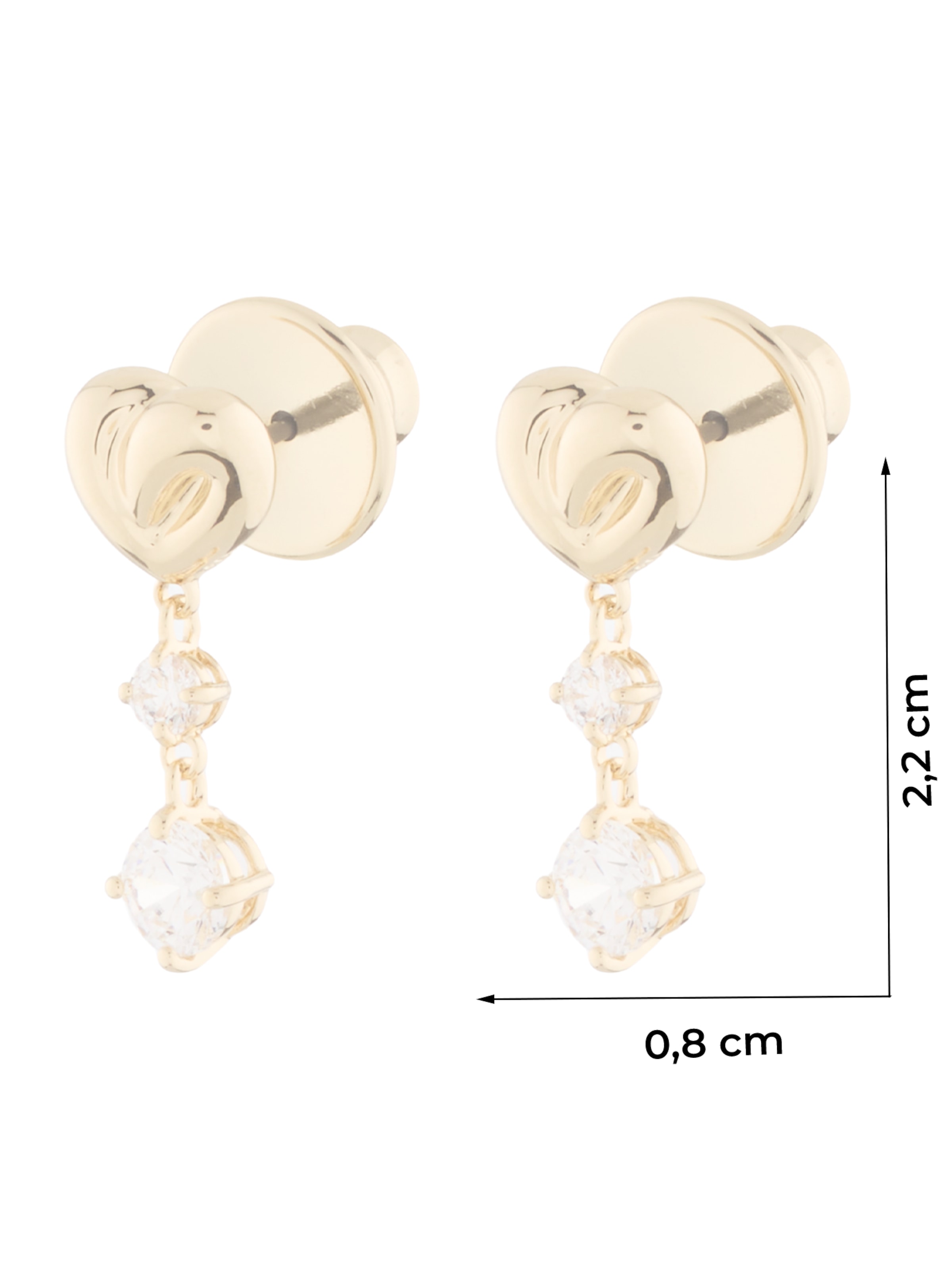 Cercei de la Swarovski pe auriu