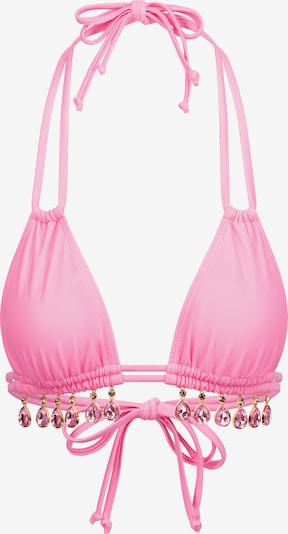 Top per bikini 'Selene Droplet Double Strap Triangle' Moda Minx di colore rosa, Visualizzazione prodotti