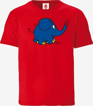 LOGOSHIRT T-Shirt 'Die Sendung mit der Maus - Elefant Törö' in Rot: Vorderseite