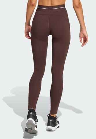 ADIDAS PERFORMANCE Skinny Sporthose 'Hyperglam' in Braun