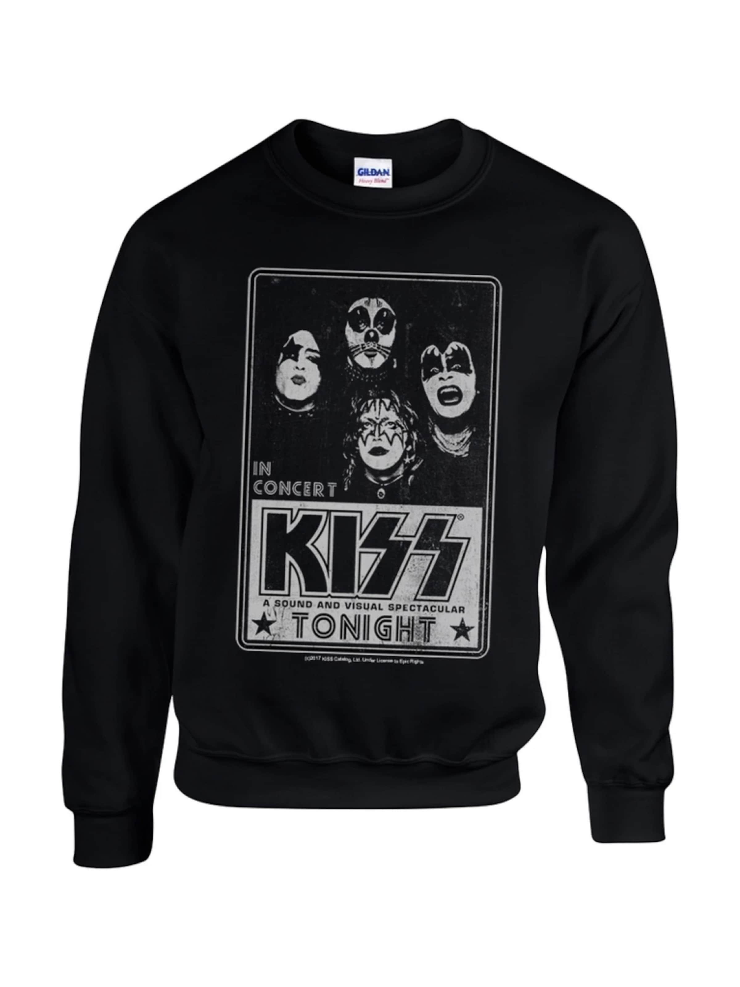 Kiss Sweatshirt 'Kiss - Concert poster  Sweatshirt' in Black: front