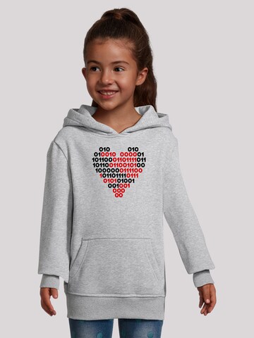 Sweat 'I Love You 01001001 Binary Code Herz Valentinstag' F4NT4STIC en gris : devant