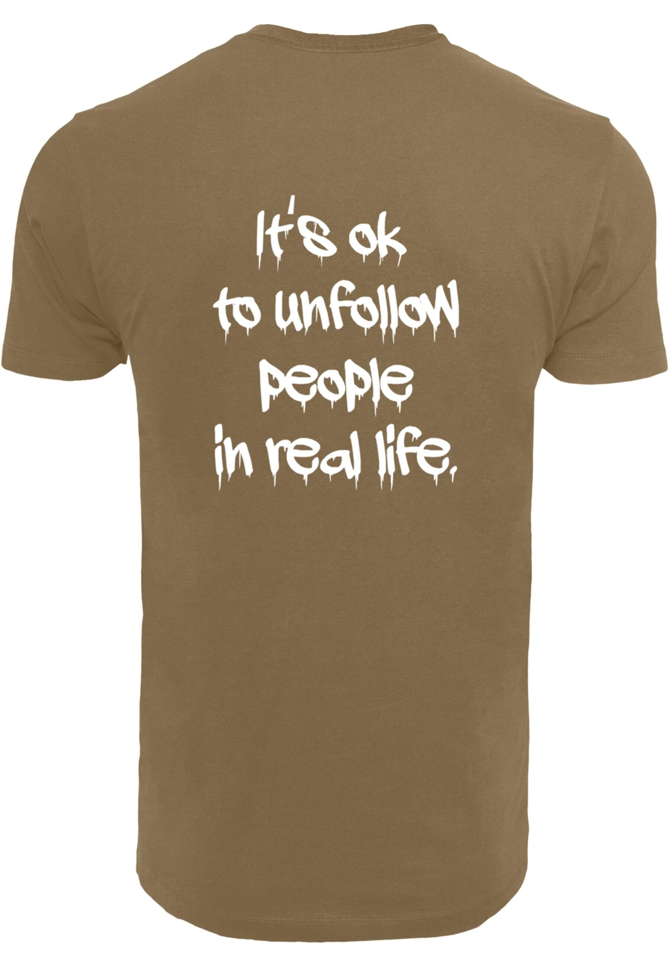 Merchcode Shirt 'Unfollow' in Green