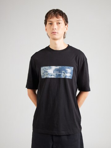 Tricou 'Napolux' de la HUGO pe negru: față