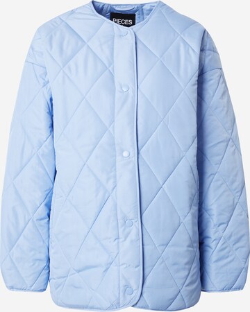 PIECES Between-Season Jacket 'STELLA' in Blue: front