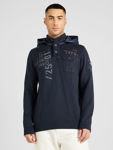 CAMP DAVID Trui in Blauw: voorkant