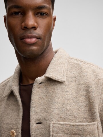STRELLSON Regular fit Button Up Shirt 'Noel' in Beige