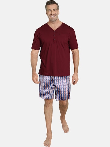 Charles Colby Short Pajamas in Red: front