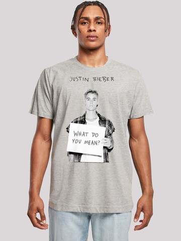 T-Shirt 'Justin Bieber What Do You Mean' F4NT4STIC en gris : devant