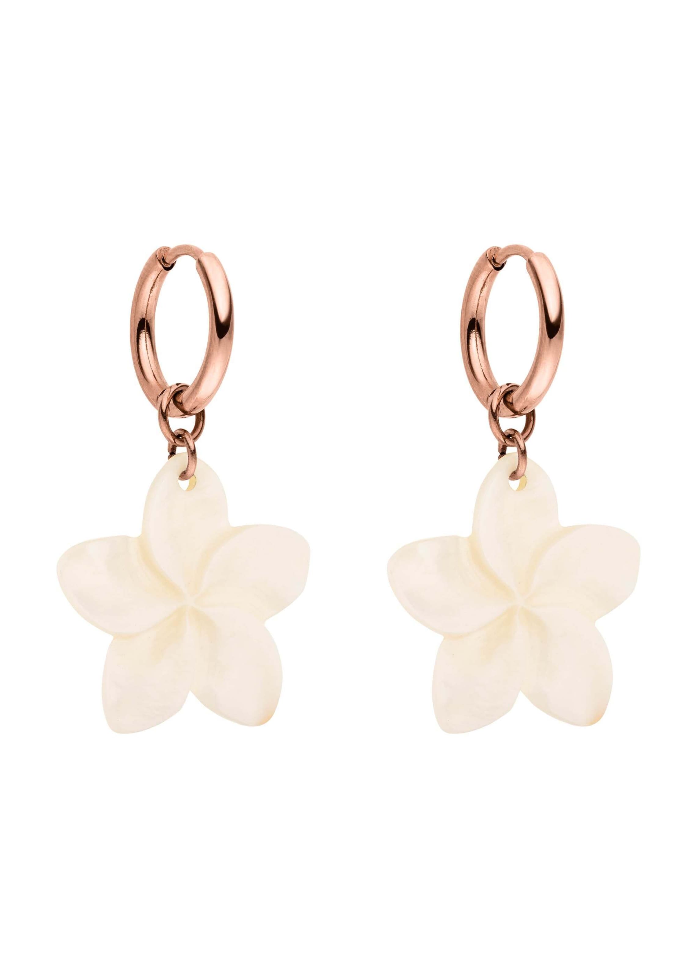 Boucles d'oreilles 'Plumeria' PURELEI en or : devant