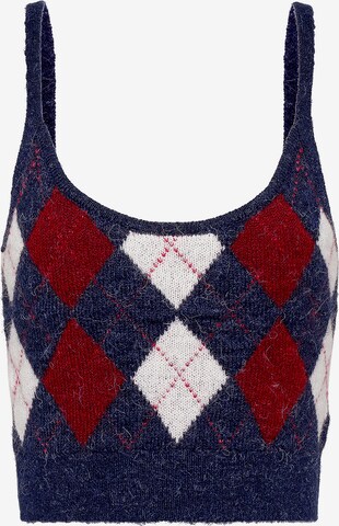 Tommy Jeans Knitted Top in Blue: front