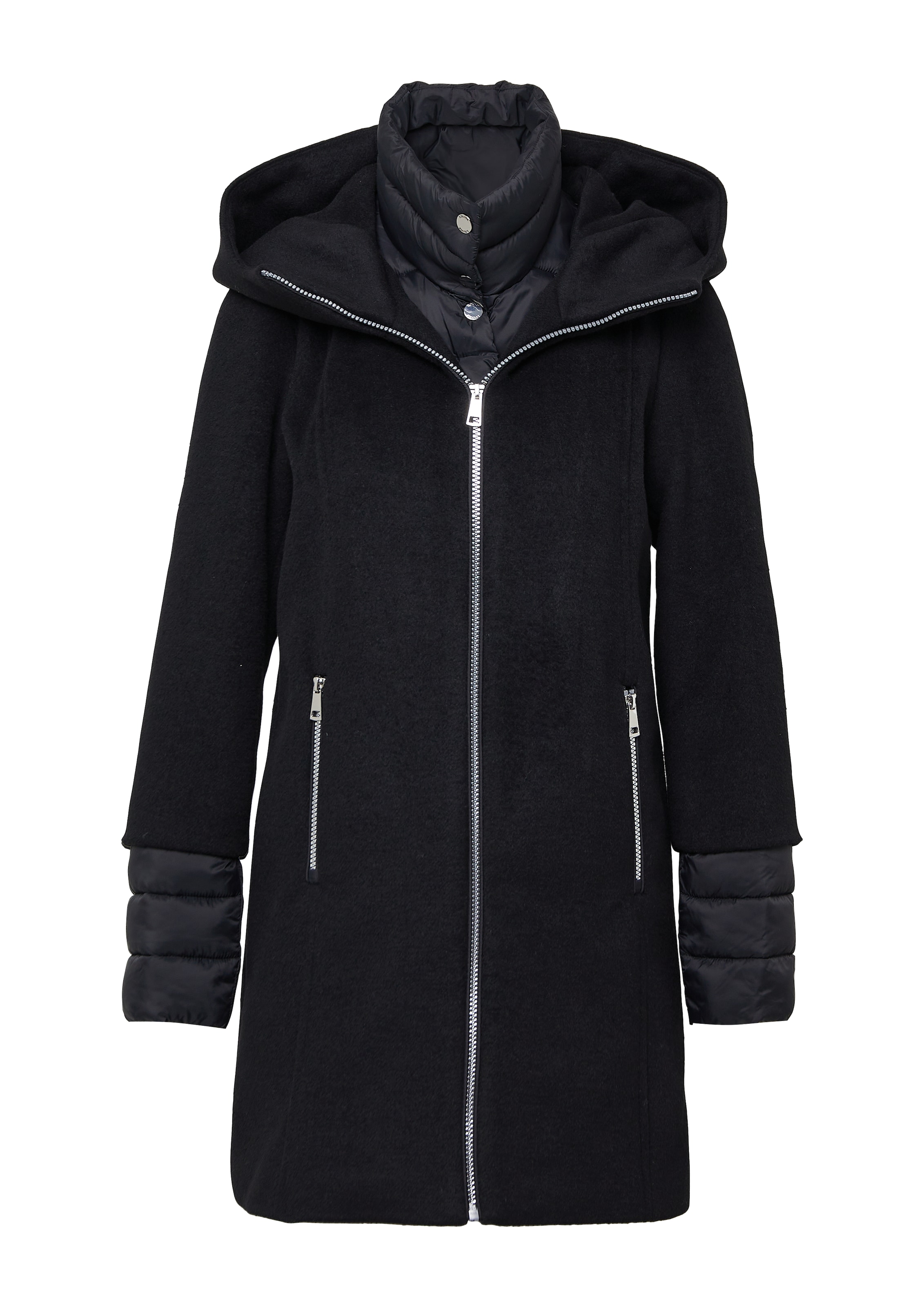 Cappotto di mezza stagione di s.Oliver in nero: frontale