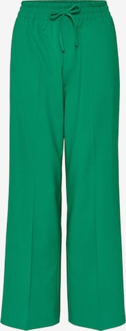OPUS Trousers with creases in Green: front