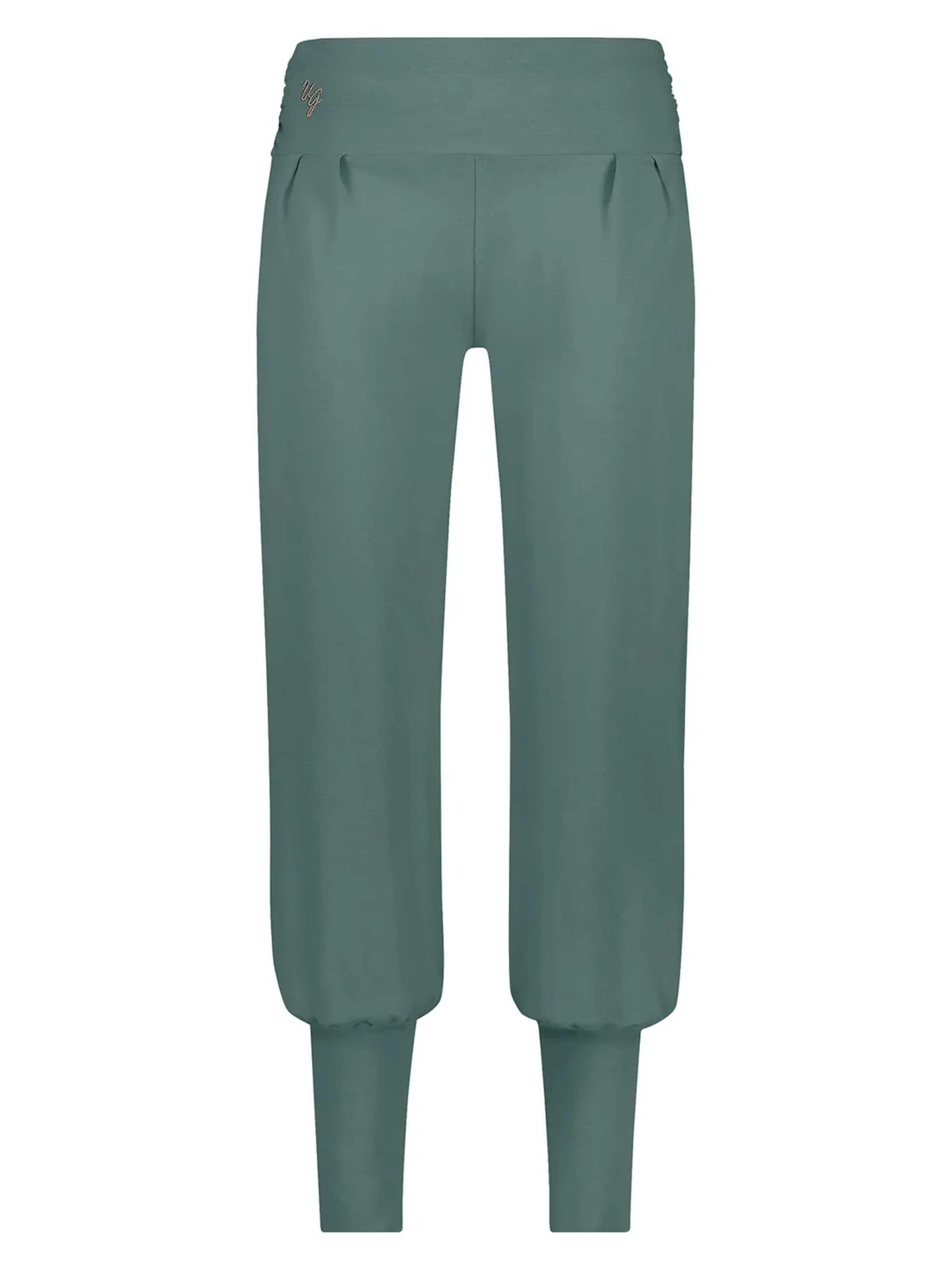 Urban Goddess Yoga & Activewear Loosefit Haremshose 'Dakini Yoga'‌‌‌‌‌‌‌ in Grün: Vorderseite