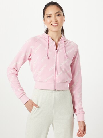 Giacca di felpa di ADIDAS ORIGINALS in rosa: frontale