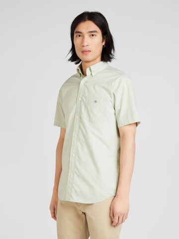 GANT Regular fit Overhemd in Groen: voorkant