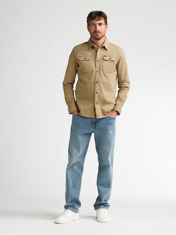 Coupe regular Chemise Petrol Industries en marron