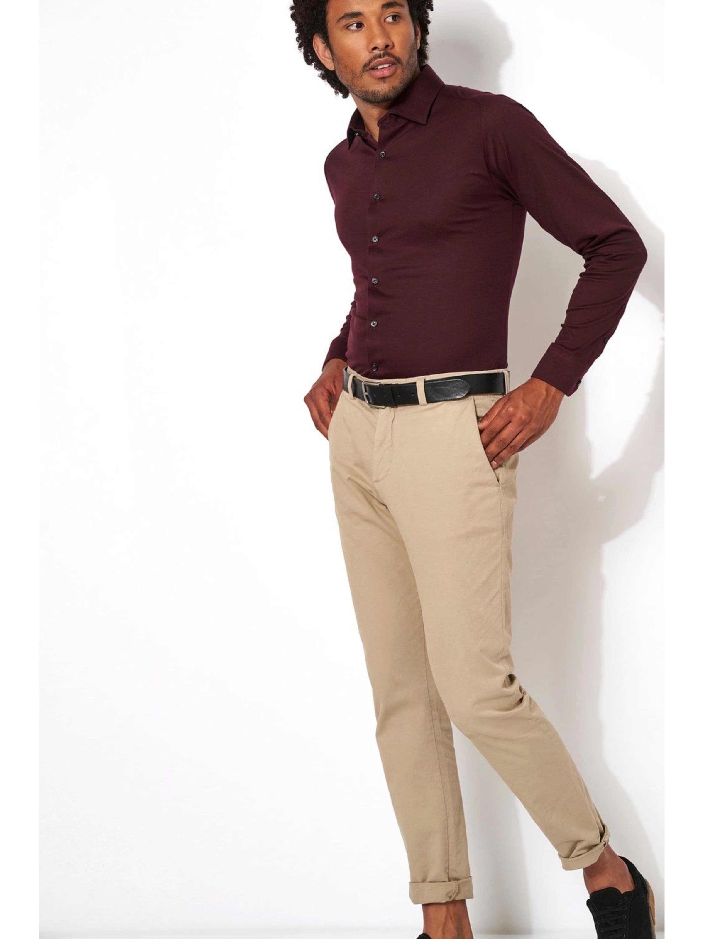 DESOTO Slim fit Button Up Shirt 'Kent' in Red