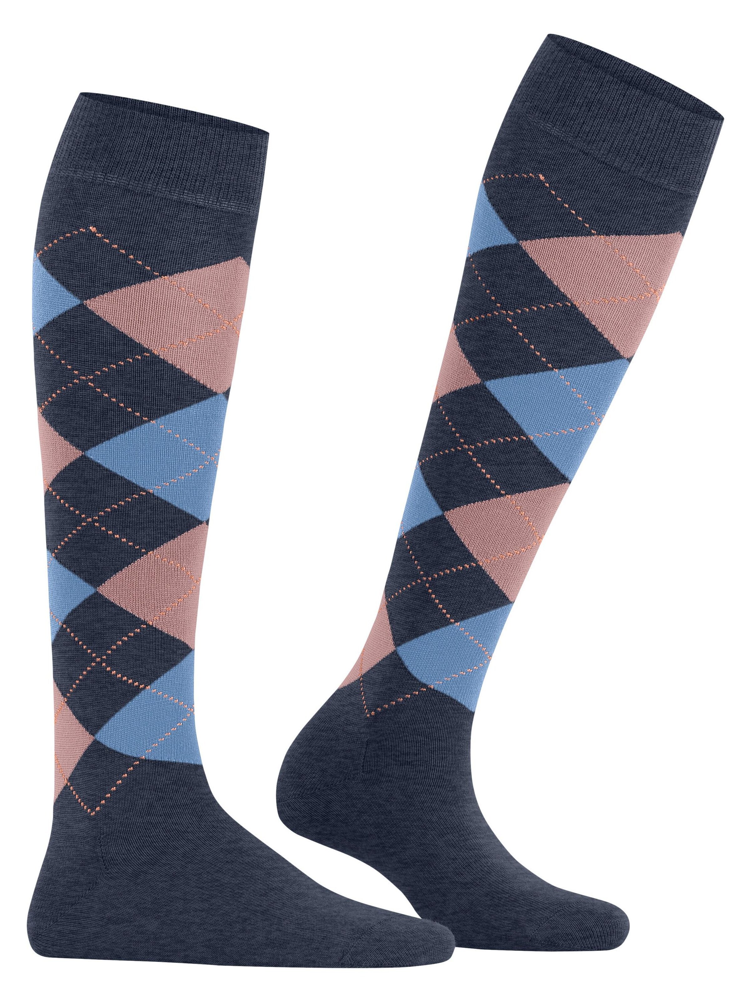 BURLINGTON Overknee Strümpfe 'Marylebone'‌‌‌‌‌ in Blau: Vorderseite