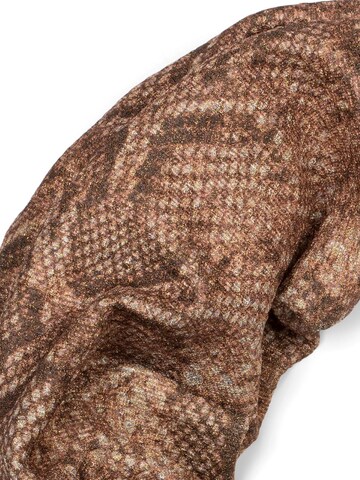 styleBREAKER Schlauchschal 'Loop Schal Glitzer Schlangen Muster'‌ in Braun: Vorderseite