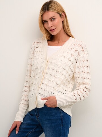 Kaffe Knit Cardigan 'Elena' in White: front