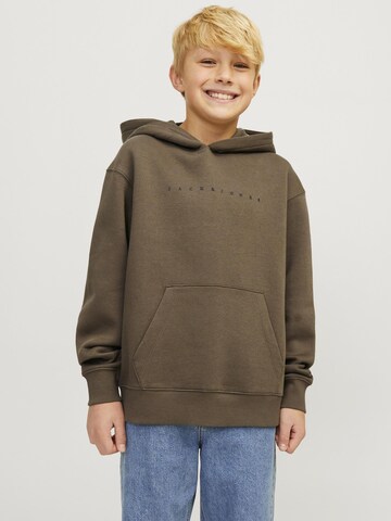 Felpa 'JESTAR' di Jack & Jones Junior in marrone: frontale
