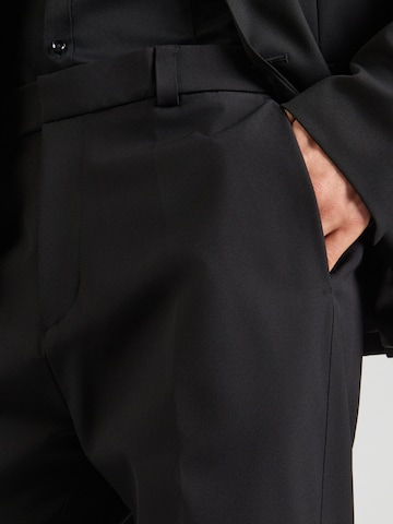 juoda HUGO Standartinis Kelnės su kantu 'Teagan251F3X'