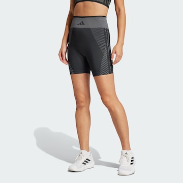 ADIDAS PERFORMANCE Kitsas Spordipüksid, värv must: eest vaates