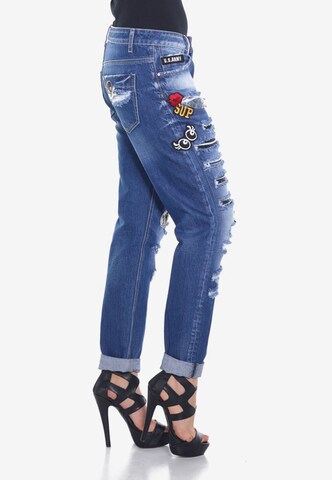 CIPO & BAXX Loosefit Jeans 'Ripped' in Blau