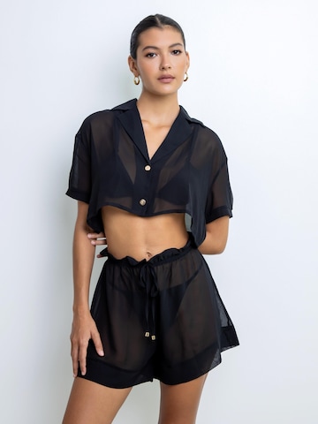 La Michaux Shirt 'QUINN' in Black: front