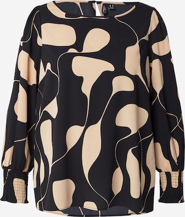 Vero Moda CurveBluza 'VMCLYDIA' - crna boja: prednji dio