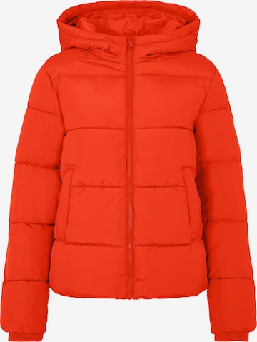 PIECES Winter Jacket 'Bee' in Orange: front