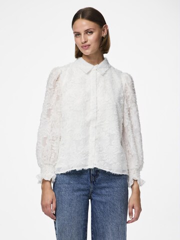 PIECES Blouse 'Pina' in Wit: voorkant