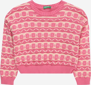 UNITED COLORS OF BENETTON Sweter w kolorze różowy: przód