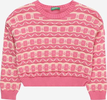 Pull-over UNITED COLORS OF BENETTON en rose : devant