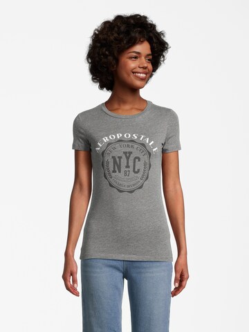 T-shirt AÉROPOSTALE en gris : devant