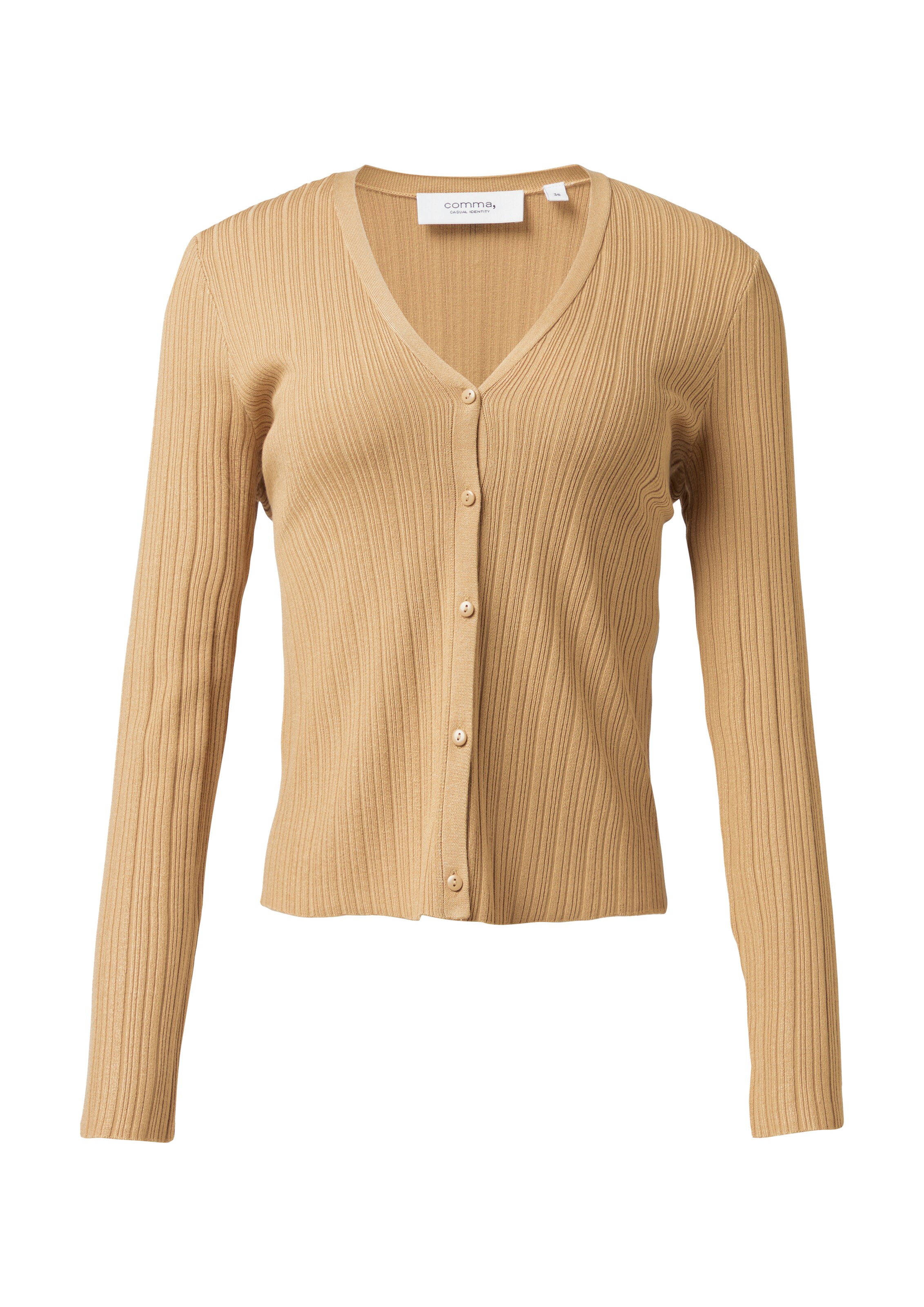 comma casual identity Strickjacke in Beige: Vorderseite