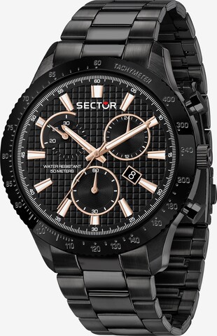 SECTOR Analog Watch in Black: front