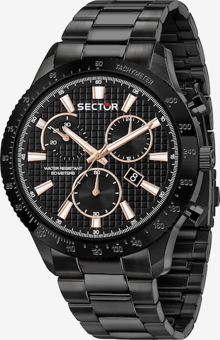 SECTOR Analog Watch in Black: front
