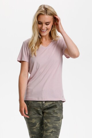 Cream Shirt 'Naia' in Pink: front