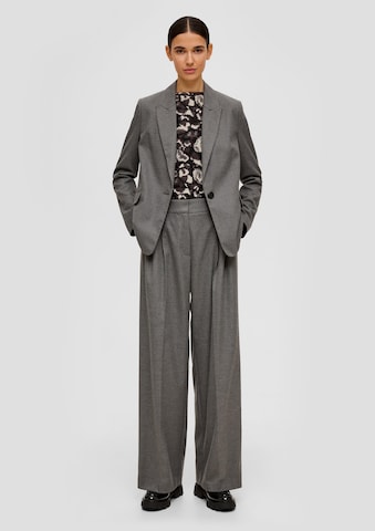s.Oliver BLACK LABEL Wide leg Pleat-Front Pants in Grey