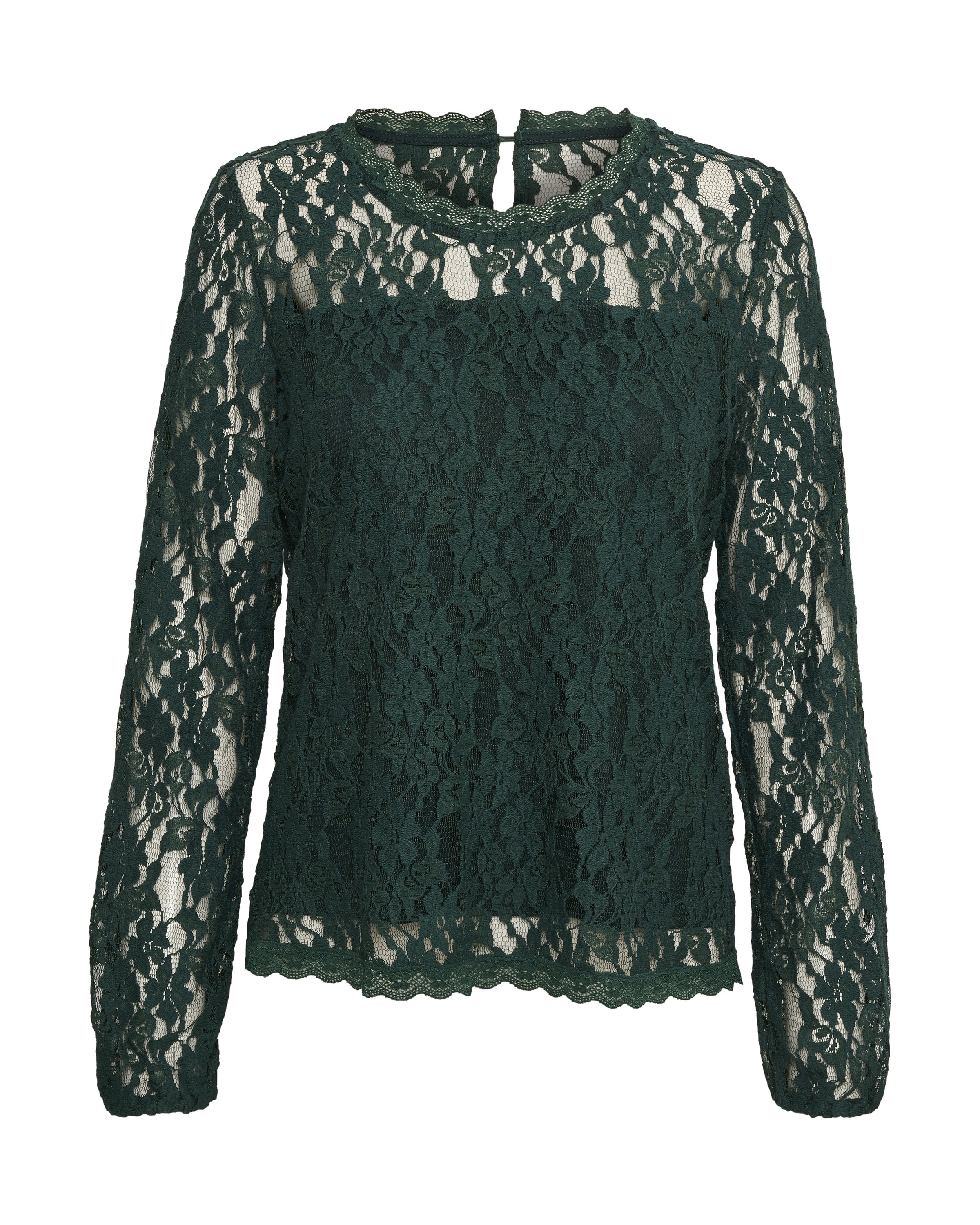 Cream Bluse 'Kit' i grøn: forside