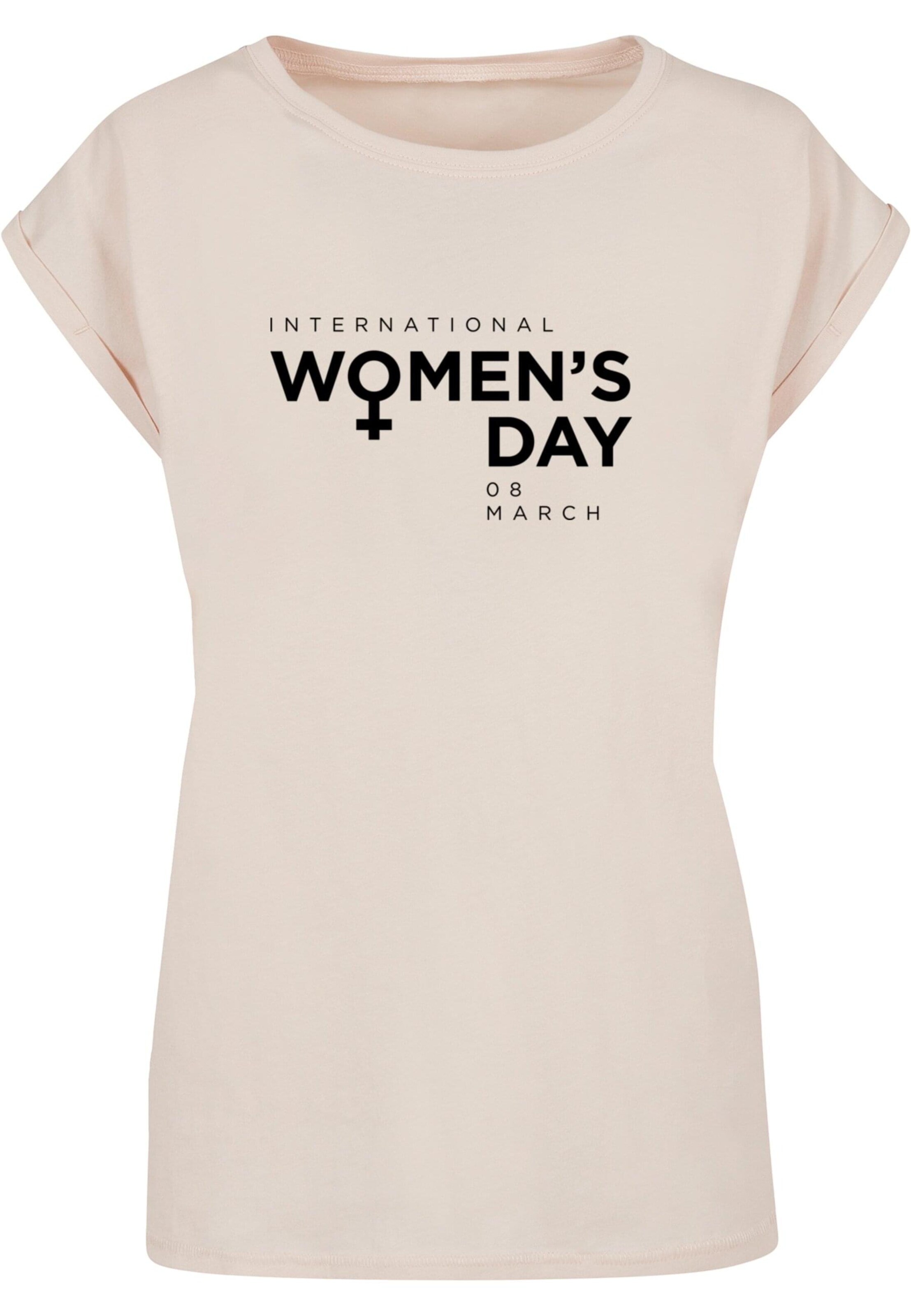 Merchcode Shirt 'WD - International Women's Day' in Beige: front