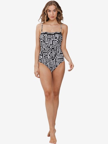 Pastunette Bandeau Shaping swimsuit in Black: front