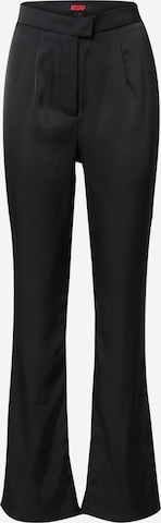 Misspap Boot cut Pleat-Front Pants in Black: front