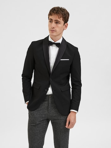 Coupe slim Veste de costume 'Mylo Logan' SELECTED HOMME en noir : devant