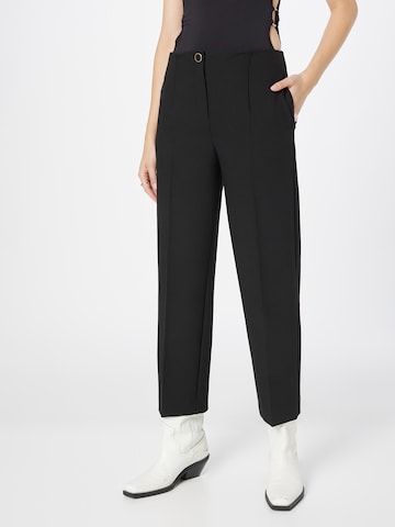 Regular Pantalon à plis Oasis en noir : devant