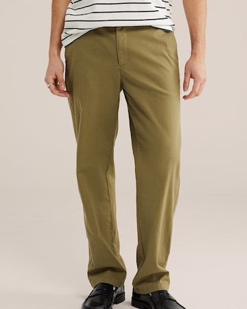 WE Fashion tavaline Chino-püksid, värv roheline
